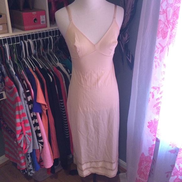 Other - Beautiful long nude slip, dress slip, full slip